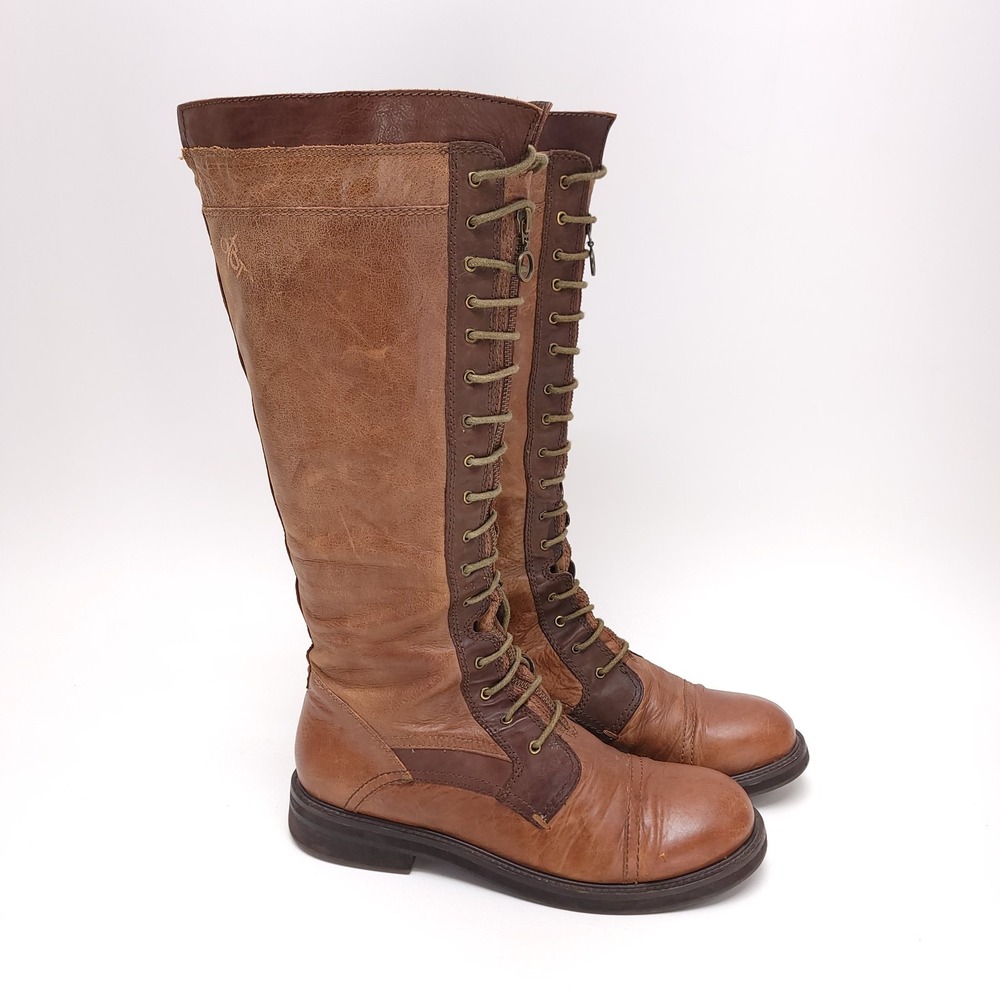 OTBT‎ Astoria Riding Boots Womens 11 M Brown Leather High Tall Equestrian - Picture 6 of 11